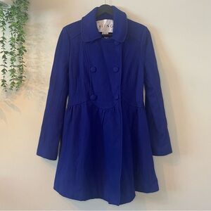 Kling Double-Breasted Cobalt Blue Pea Coat
